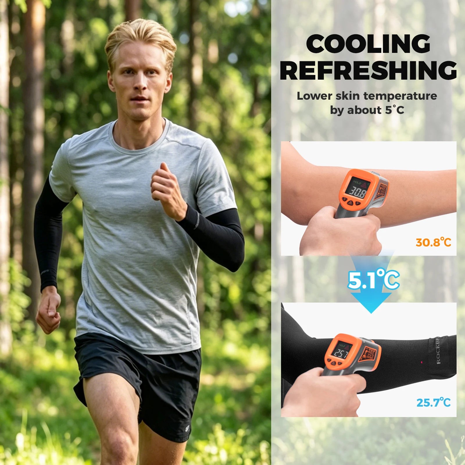 UV Cycling Arm Sleeves UPF 50+ with Quick Dry Fabric