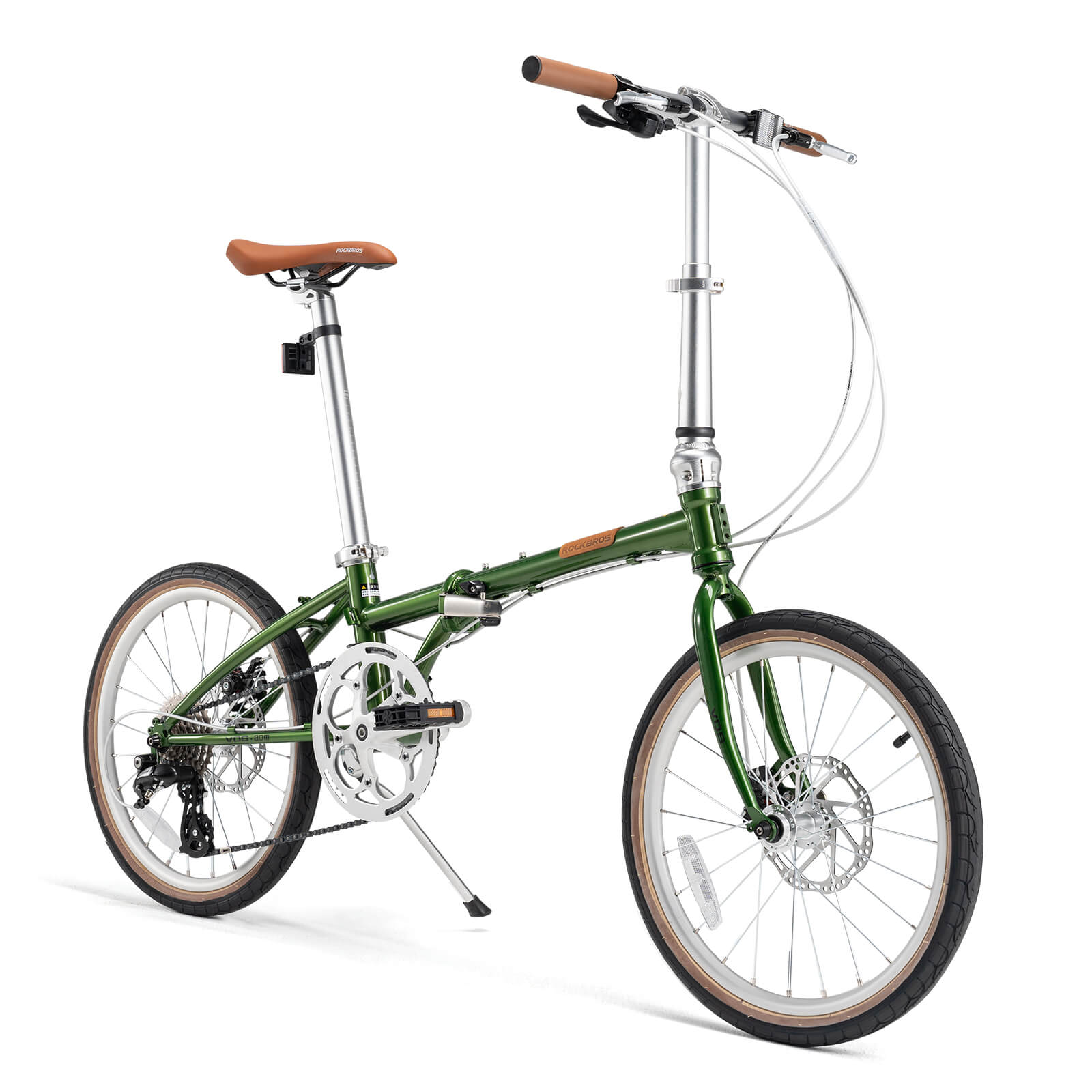 rockbros Folded view of the VDS 20-inch folding bicycle for easy storage.
#color_green