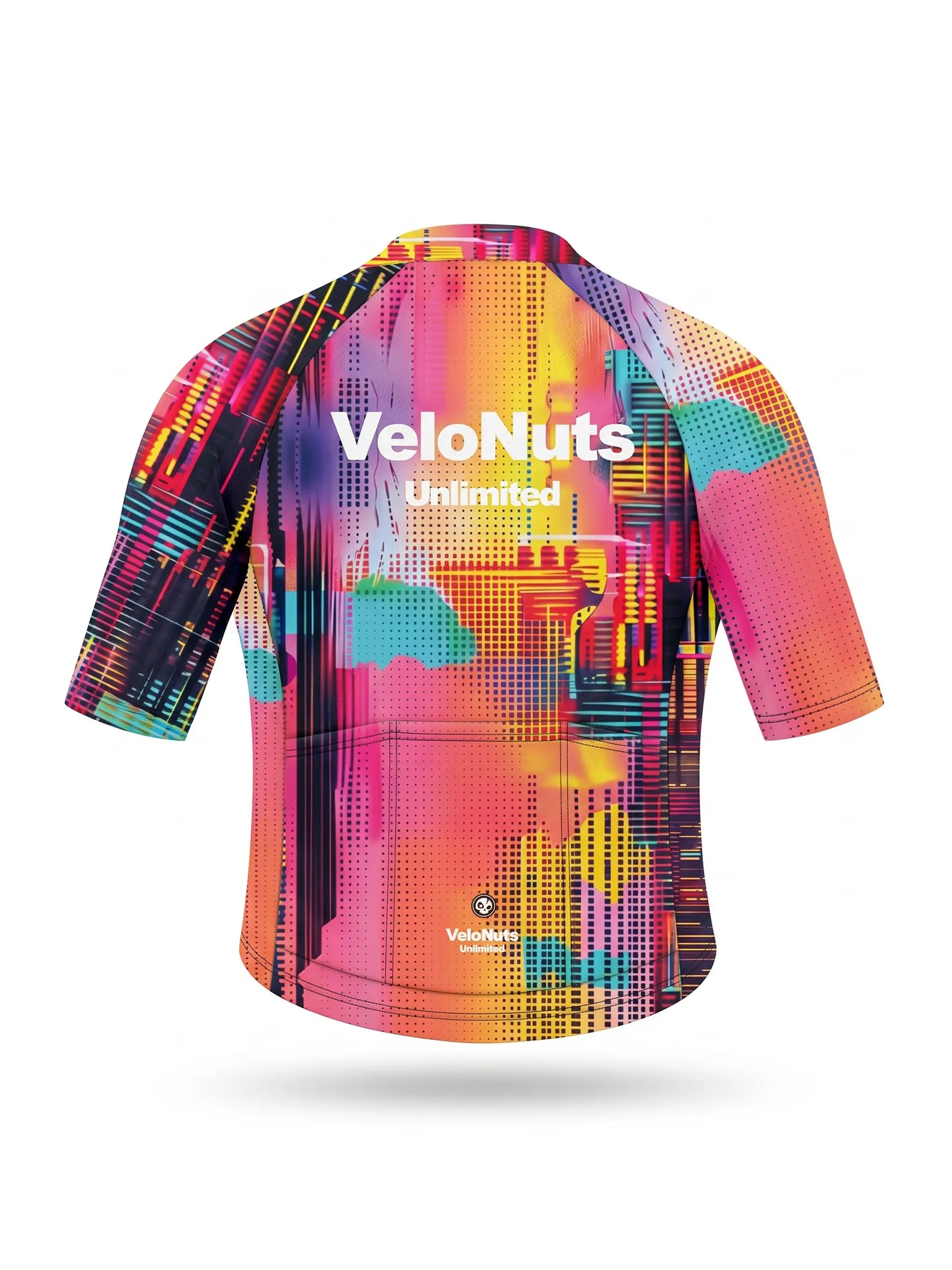 Men's Cycling Jersey Neon Condense#Type_Pink Skyline