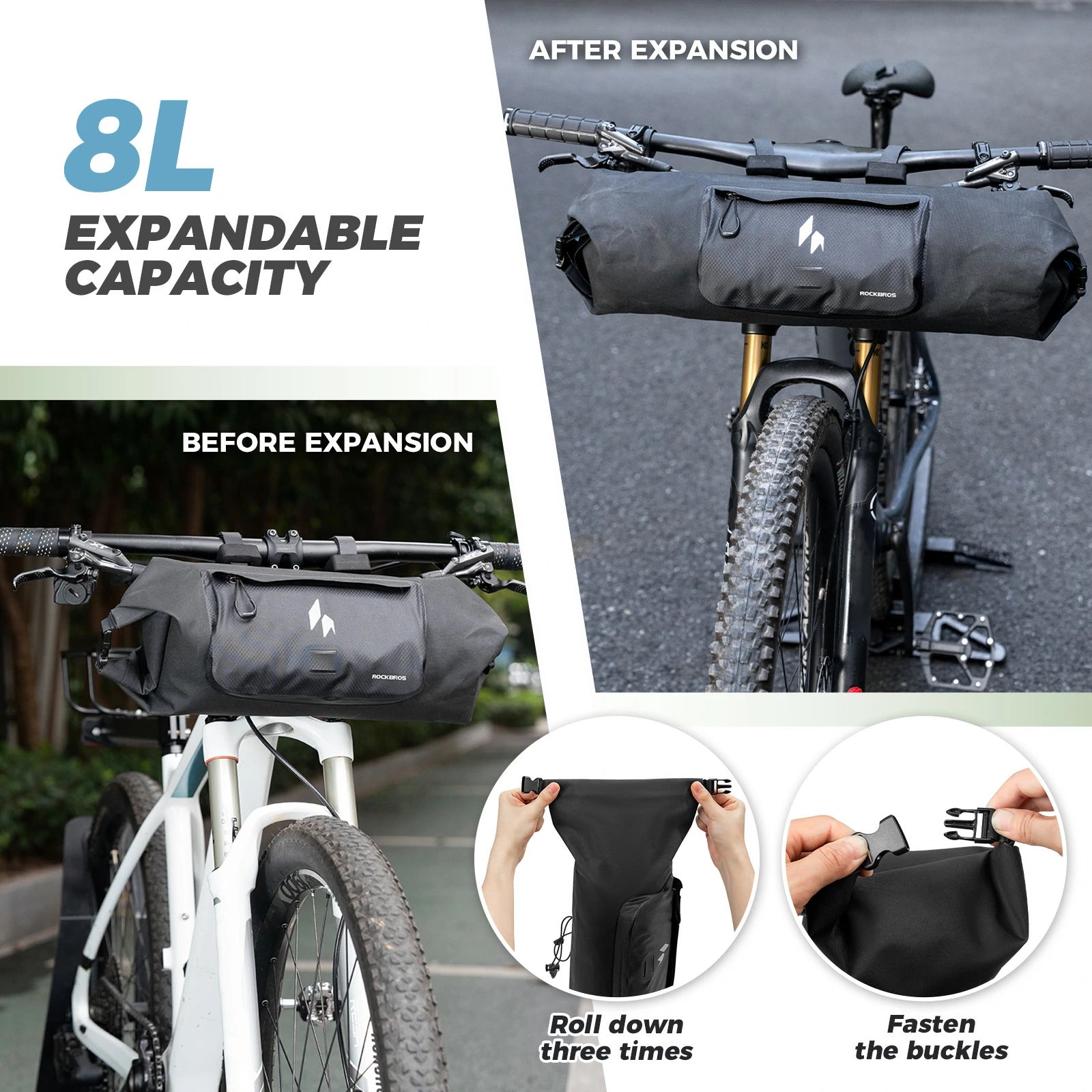 Rockbros bike bag for gravel, mountain, and folding bikes.