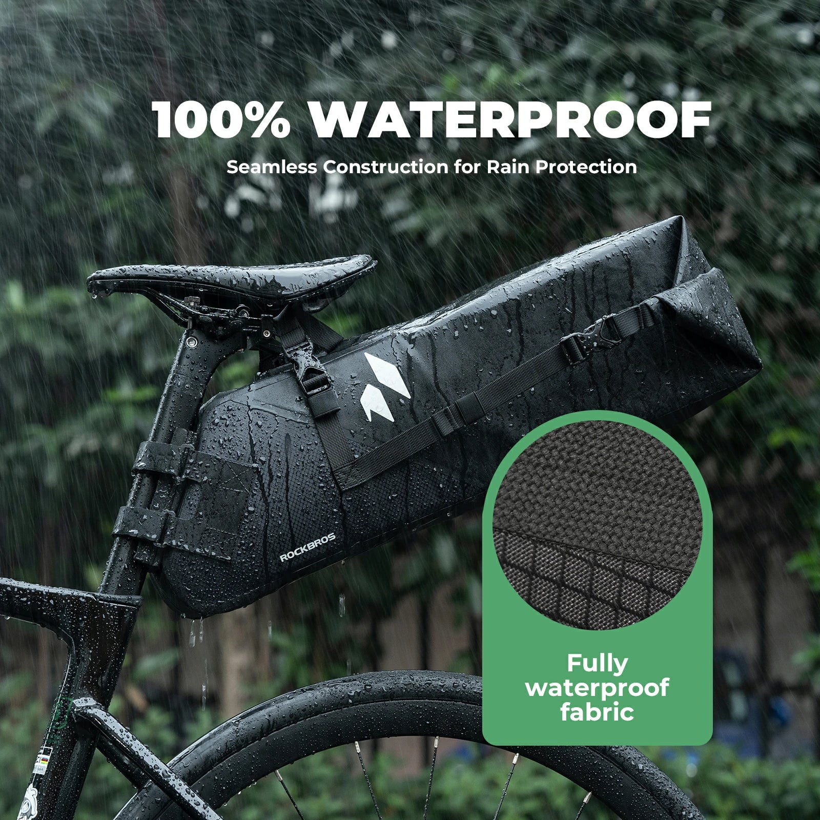 RideMate 100% 13L Waterproof Bike Saddle Bag