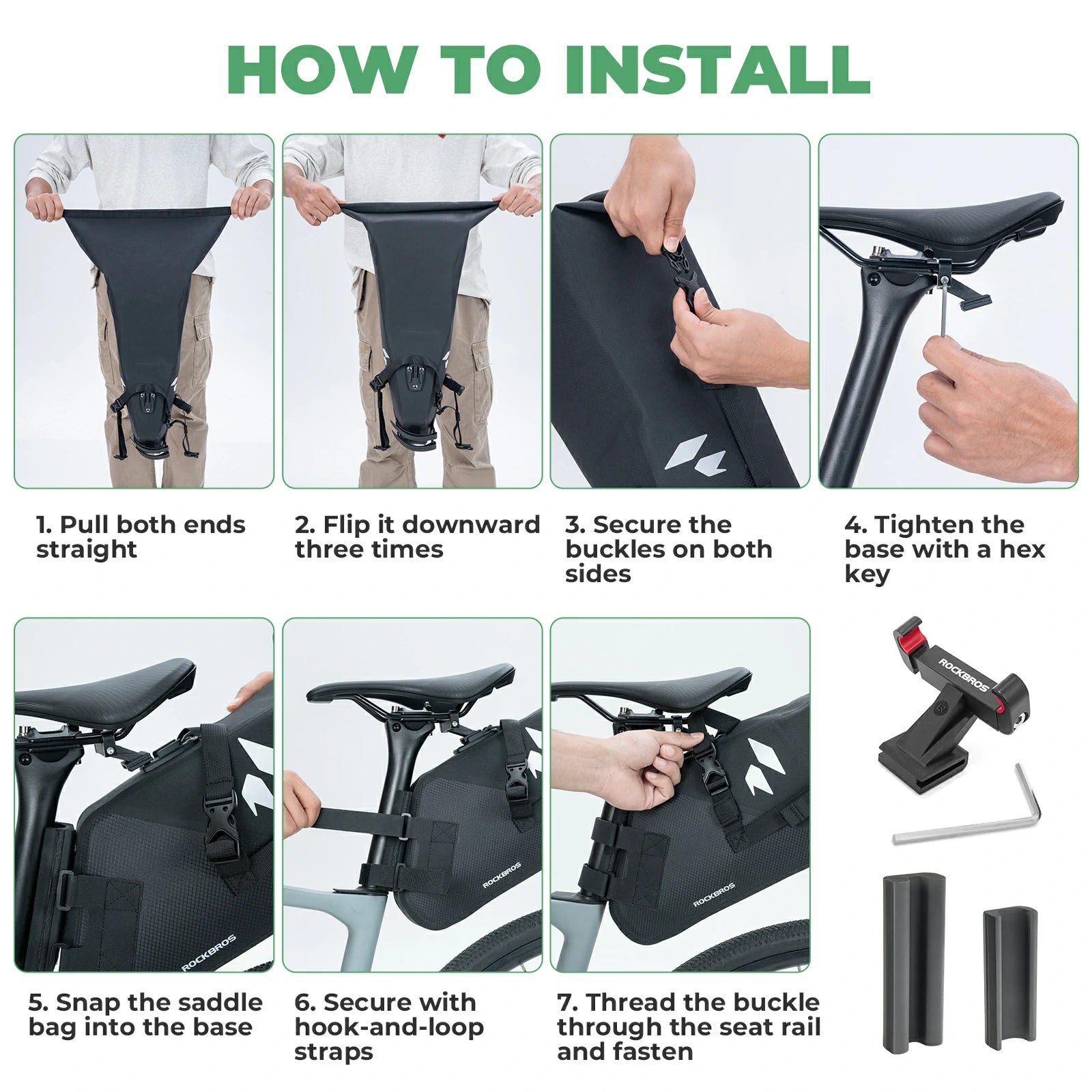 RideMate 100% 13L Waterproof Bike Saddle Bag