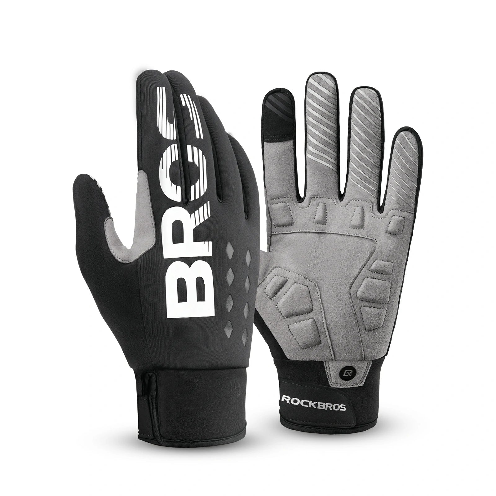 Winter cycling gloves for men and women – touchscreen, reflective, windproof, and thermal for outdoor sports