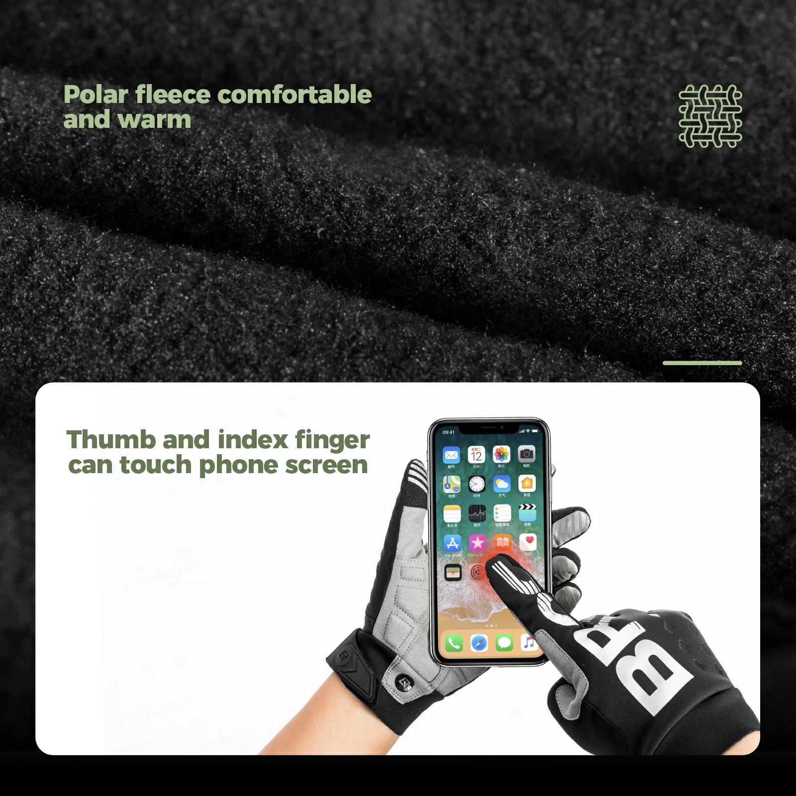 Winter cycling gloves for men and women – touchscreen,for outdoor sports
