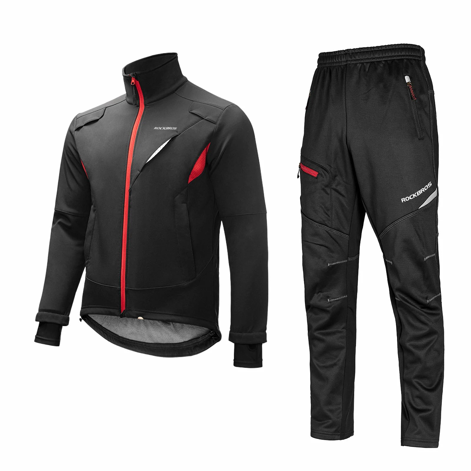 ROCKBROS Winter Windproof Waterproof Thermal Cycling Jacket and Pants Set