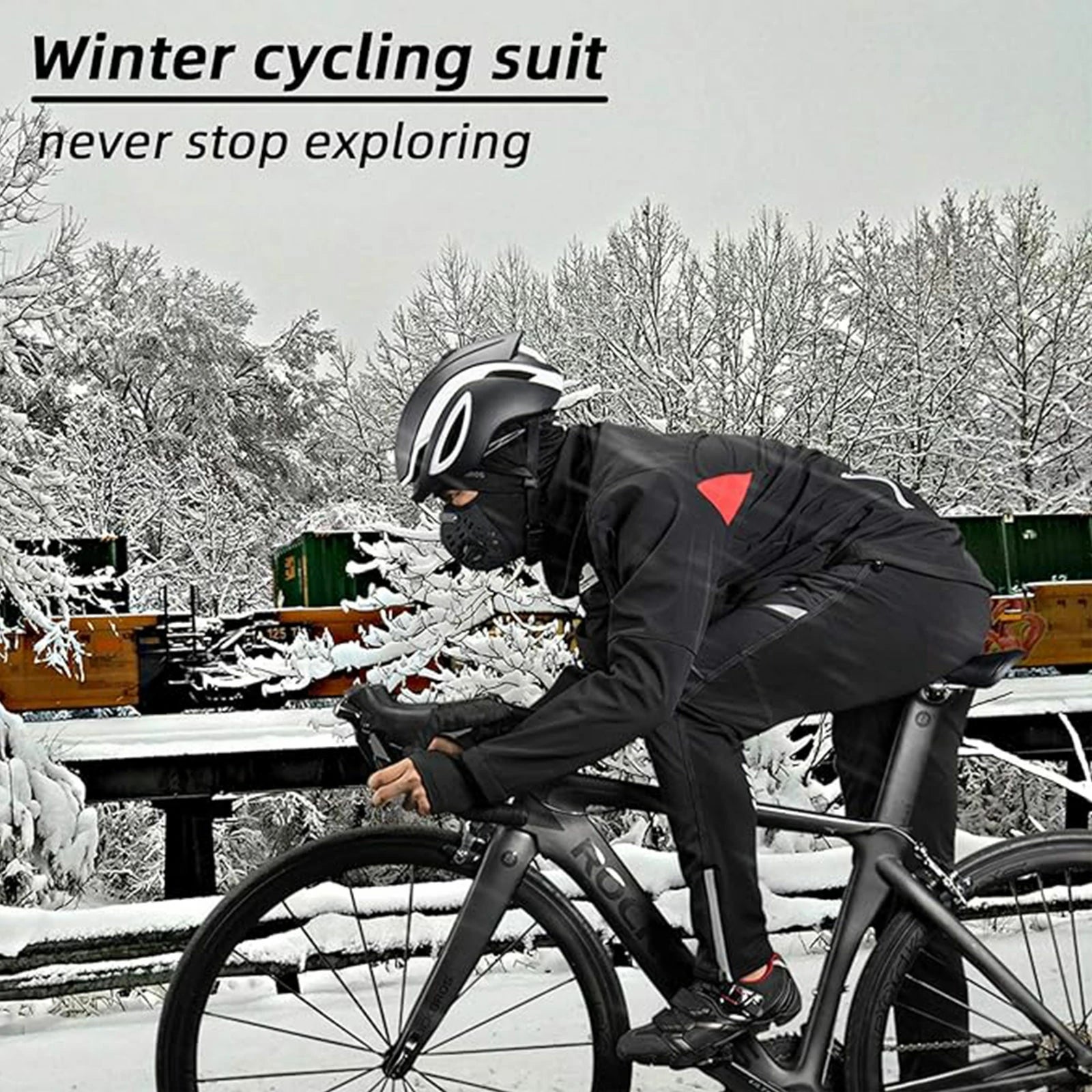 ROCKBROS Winter Windproof Waterproof Thermal Cycling Jacket and Pants Set