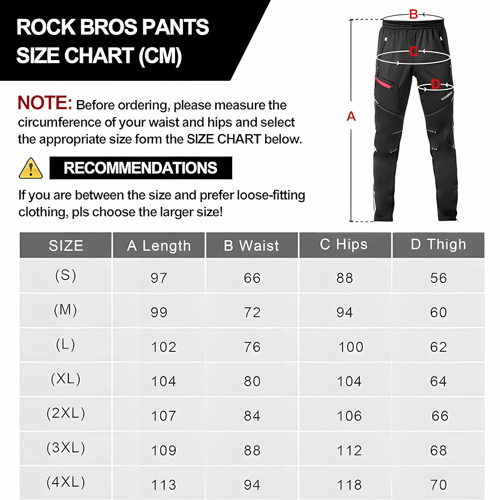 ROCKBROS Winter Windproof Waterproof Thermal Cycling Jacket and Pants Set