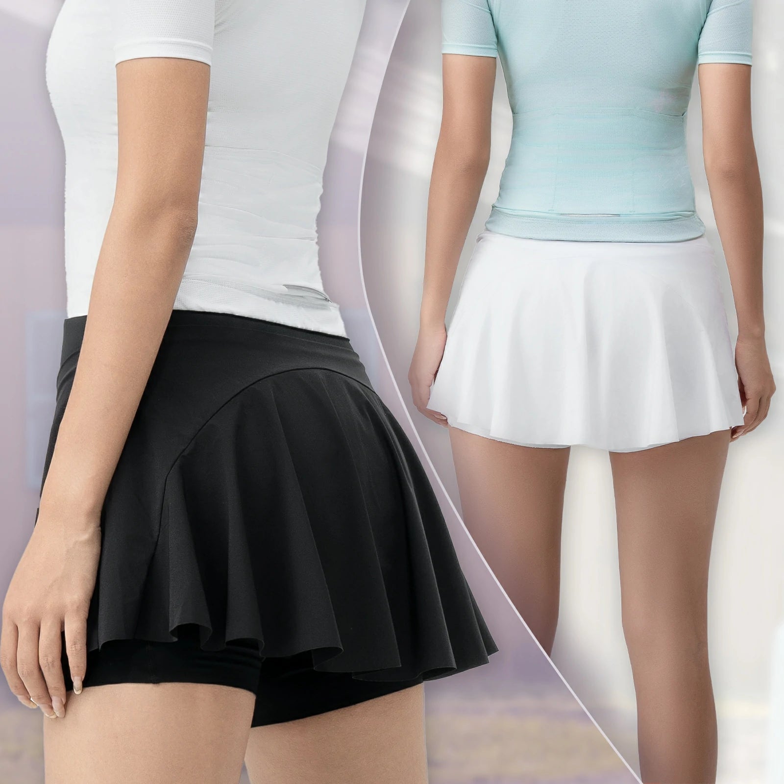 Cycling Skirt with Shorts | Women's Bike Skort High Waist Breathable
